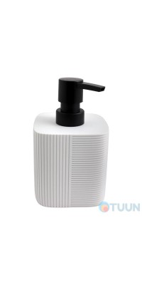 Trento Eclipse White liquid soap dispenser, polyrubber