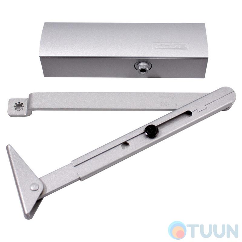 Door closer Geze TS 1500 with knee rod silver 80 kg
