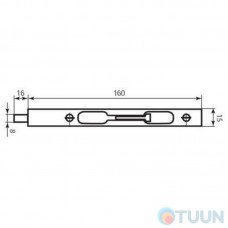 STV LX140 BP mortise hinged latch 140/16 brass.
