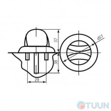 Comit turnbuckle for latch C-03C ant brass