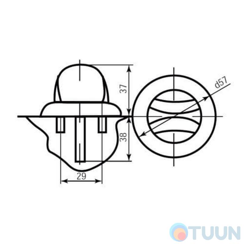 Comit turnbuckle for latch C-03C ant brass