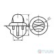 Comit turnbuckle for latch C-03C ant brass
