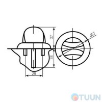 Comit turnbuckle for latch C-03C half brass