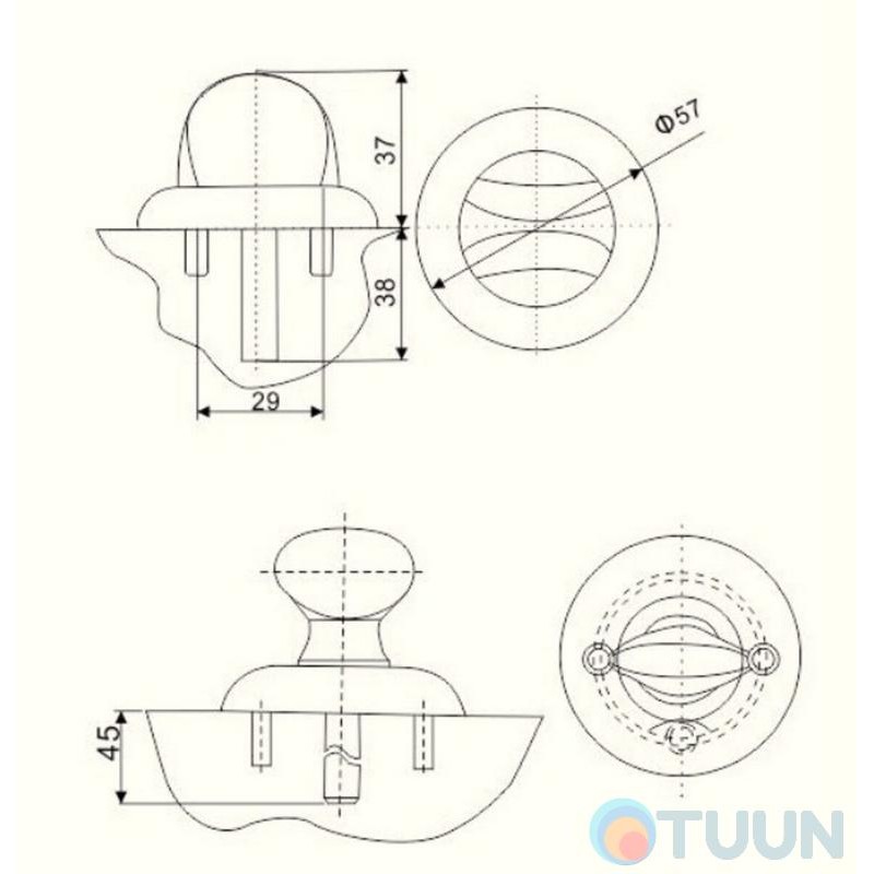 Comit turnbuckle for latch C-03C half brass