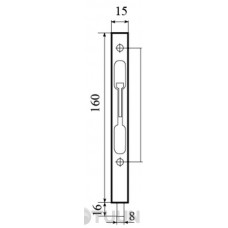 Comit LX160 CP express folding latch 160/16 brass