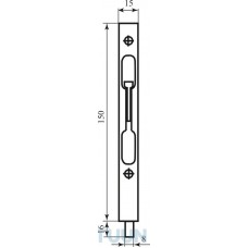 AGB D003201522 Mortise latch 150/16 hinged ant bronze