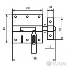 BRUNO 2-12 bichrome overhead latch