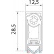 Aluminum threshold with rubber insert 63-43 cm 420