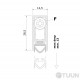 Aluminum threshold with rubber insert 43-30 cm 420