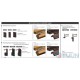 Aluminum threshold with rubber insert 83-73 cm 1700 XNS