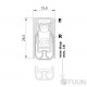 Aluminum threshold with rubber insert 83-73 cm 1700 XNS