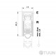 ACU Aluminum threshold with rubber insert 93-83 cm 1703 