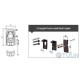 ACU Aluminum threshold with rubber insert 93-83 cm 1703 