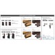 ACU Aluminum threshold with rubber insert 83-73 cm 1703 