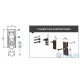 ACU Aluminum threshold with rubber insert 83-73 cm 1703 