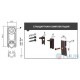 Aluminum threshold with rubber insert 83-63 cm 420