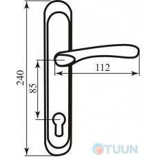 Handle on the bar 0582 (910K6) 85mm chrome