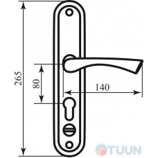 BRUNO BR-80 handle on the bar, half brass, left