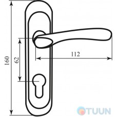 BRUNO 910K6 handle on the bar, matte nickel / chrome (for mech. 1025)