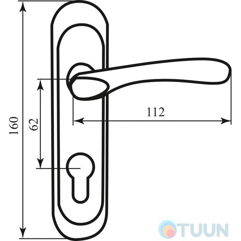 Handle on the bar 910K6 matte ant brass cl (up to mech. 1025)