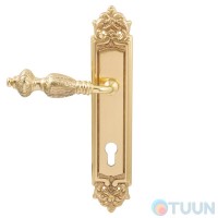 Fimet 105-280 F01 Regina handle, polished brass, 85 mm, cl.