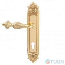Fimet 105-280 F01 Regina handle, polished brass, 85 mm, cl.