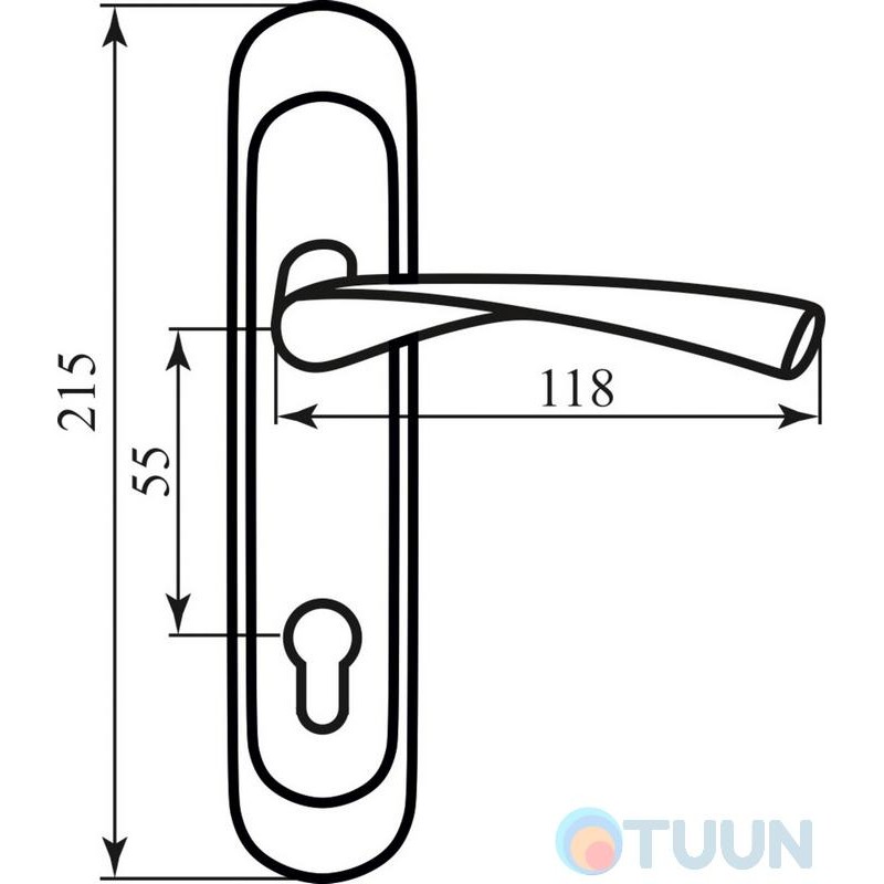 BR-55 brown handle for cylinder (for 968-55)