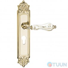 Fimet 147Р-280 F01 Flora handle on the bar, brass/porcelain R class/pror.