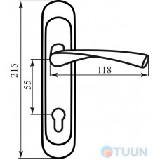 Handle on the bar BR-55 half brass cl (for 968-55)