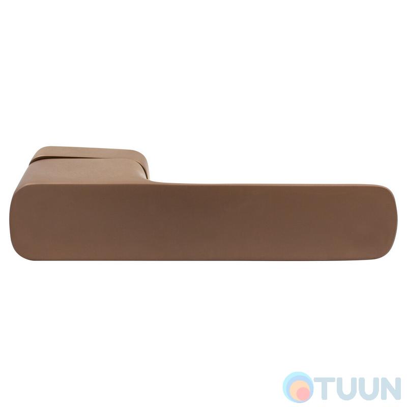 Дверна ручка на розетці M&T Minimal2.0 147834 TIN-B титан/коричневий матовий R ф/з