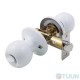 Knob 607 BL ET white with key