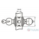 Knob 607 BL ET white with key