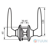 Handle lock RDA 891 ant. brass
