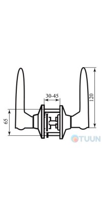 Ручка замок RDA 891 ант. латунь