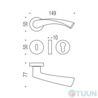 Ручка Colombo Flessa CB51 пол.латунь R кл