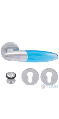 Handle Mandelli 501 Bip matt chrome / aquamarine transparent R kl