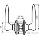 Handle lock 878 SB matte brass cl.
