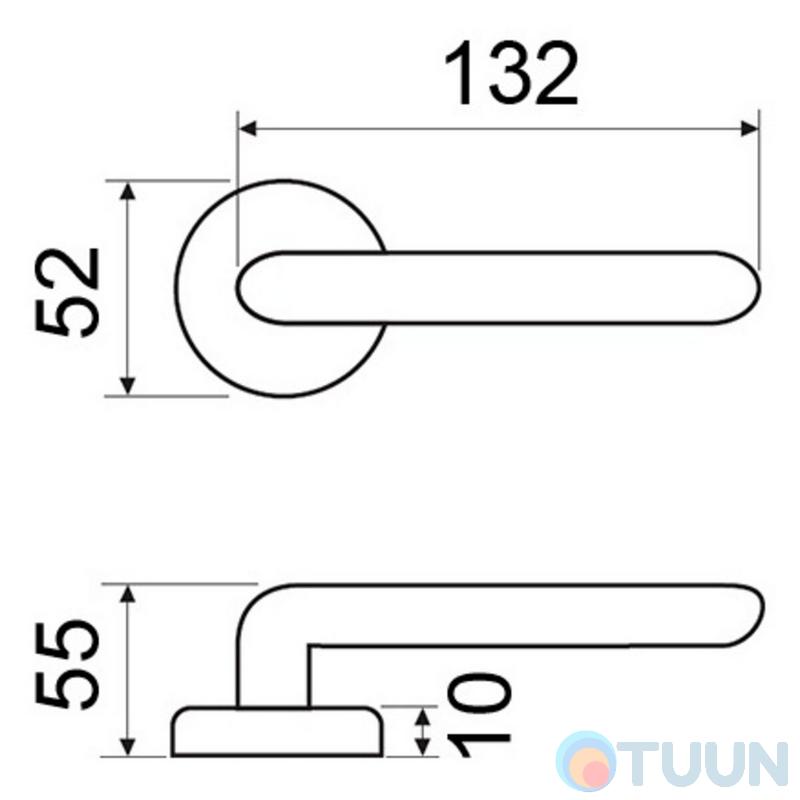 Ручка Fimet 1028-261 F04 Tasha хром R ф/з