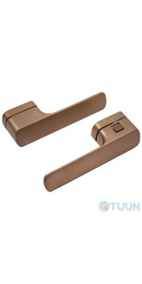 Дверна ручка на розетці M&T Minimal2.0 147858 Left TIN-B титан/коричневий матовий, в комплекті з WC