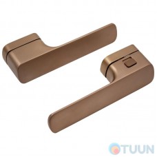 Дверна ручка на розетці M&T Minimal2.0 147858 Left TIN-B титан/коричневий матовий, в комплекті з WC