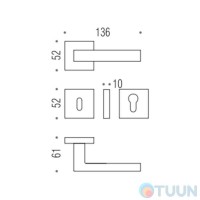 Colombo Ellesse BD21RSB matt chrome handle