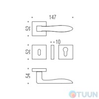 Ручка Colombo Gilda MM21RY мат хром R кл.