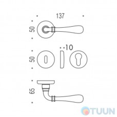 Handle Colombo Ida ID 31 RSB ant bronze R f/z