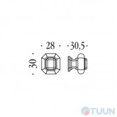 Colombo Busiri knob handle KBU119/A-BR bronze