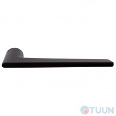 Door handle on rosette Nuda Baar black matte R f/z