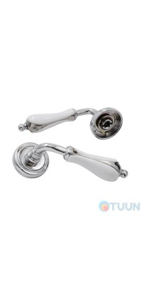 Ручка Fimet 198-266 F04 Anastasia хром/білий R ф/з