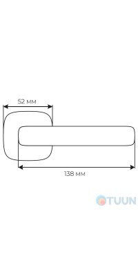 Ручка Tupai 3097 5SQ-96 хром матовий R ф/з