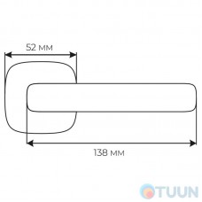 Tupai 3097 5SQ-96 handle chrome matte R f/z