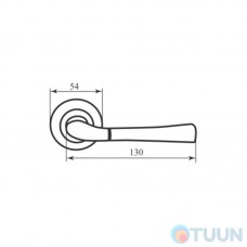 Firenze Valencia handle floor brass/matt brass R f/z