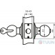 Handle button 607 (3587) ET PB pol.. lat with kl